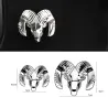 cabeça de carneiro 3D - emblema de metal - autocolante