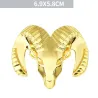 3D ram head - metal emblem - car sticker