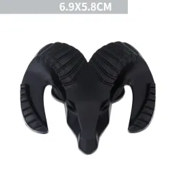3D Ram Head - metallitunnus - auton tarra