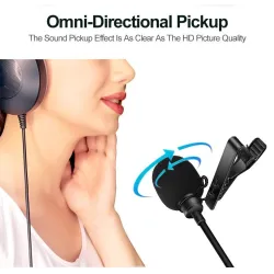 YC-LM10 II - 1.5m - 3m - 6m - microfone profissional Lavalier - cabo para iPhone