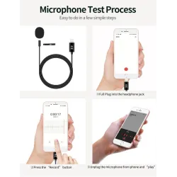 MicrófonosYC-LM10 II - 1,5m - 3m - 6m - micrófono profesional Lavalier - cable para iPhone