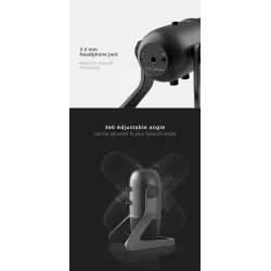 K678 - Profesjonalny mikrofon USB - nagrywanie - streaming - gry - dla PC / Mac / PS4Mikrofony