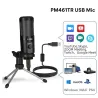 AU-PM461TR - USB microphone condenser - recording - online teaching - meetings - live streaming - gaming - with tripod standM...