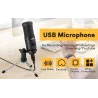 AU-PM461TR - USB-mikrofonikondensaattori - tallennus - online-opetus - kokoukset - suoratoisto - pelaaminen - kolminkertainen se