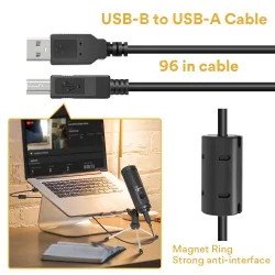 AU-PM461TR - condenseur de microphone USB - enregistrement - enseignement en ligne - réunions - streaming en direct - jeu - avec