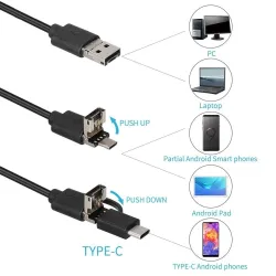 Cámara8.0mm - cámara endoscopio USB - 1080P HD - 8 LED - cable impermeable - para Android / PC