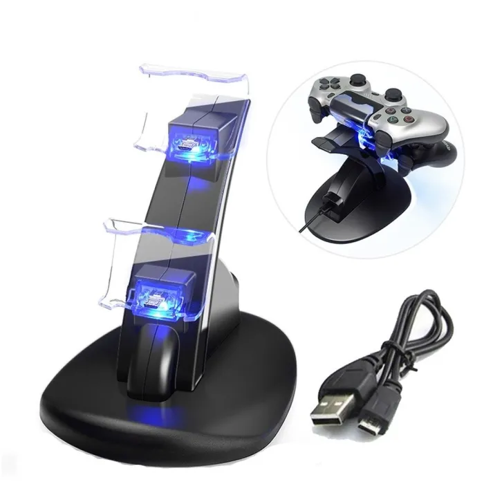 PS4 / Pro / Slim - controller charging dock - stand - dual USB - LED