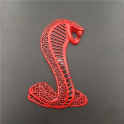 3D cobra - metallitunnus - auton tarra