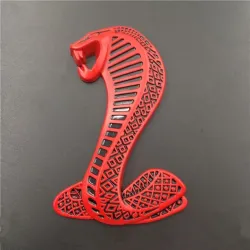 3D cobra - metalowy emblemat - naklejka na samochódNaklejki