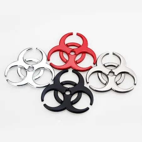 3D biohazard - metalowy emblemat - naklejka na samochódNaklejki