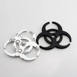 3D biohazard - Metall Emblem - Autoaufkleber