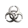 3D biohazard - metal emblem - car sticker