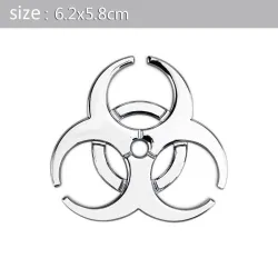 3D biohazard - metalen embleem - autostickerStickers