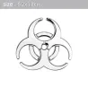 3D biohazard - emblema in metallo - autoadesivo