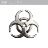 3D biohazard - emblema in metallo - autoadesivo