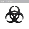 3D biohazard - metall emblem - bil klistermärke