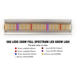 Luces de cultivo280W - 560 LED - planta de crecimiento luz - espectro completo - lámpara de fito