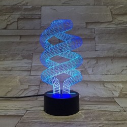 3D lampadina a spirale - touch control - RGB - LED - USB - lampada notturna