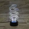 ampoule 3D en spirale - RGB - LED - USB - lampe de nuit