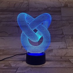 Forme abstraite 3D - contrôle tactile - RGB - LED - USB - lampe de nuit
