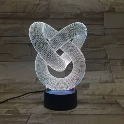 Forme abstraite 3D - contrôle tactile - RGB - LED - USB - lampe de nuit