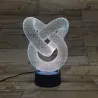 Forme abstraite 3D - contrôle tactile - RGB - LED - USB - lampe de nuit