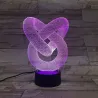 Forme abstraite 3D - contrôle tactile - RGB - LED - USB - lampe de nuit