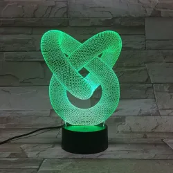 Forme abstraite 3D - contrôle tactile - RGB - LED - USB - lampe de nuit
