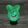 Forme abstraite 3D - contrôle tactile - RGB - LED - USB - lampe de nuit