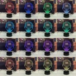 3D alien's head - touch control - RGB - LED - USB - night lamp