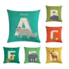 Eläinten aakkoset Cushion cover puuvillaa 45 cm