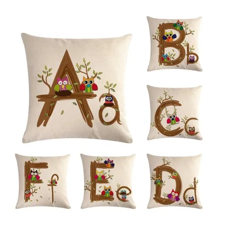 Alphabet pour enfants - housse de coussin - coton - 45 * 45cm