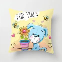 Ours - grenouille - singe - housse - coton - 45 * 45cm
