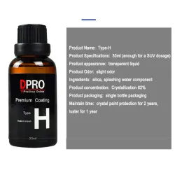 Lavado de autos9H - recubrimiento de cuerpo de cerámica nano - impermeable - antiescote - líquido de vidrio hidrofóbico