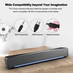 Soundbar - draadloze luidspreker - met subwoofer - Bluetooth 5.0 - tv - laptop - pcBluetooth Luidsprekers