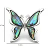 Butterfly with a colored shell - a metal brooch