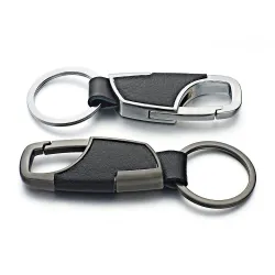 Chaveiro de couro - com anel chave