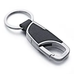 Läder keychain - med nyckelring