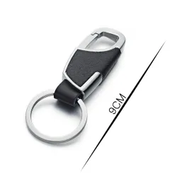 Läder keychain - med nyckelring