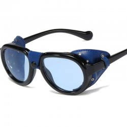 Óculos de sol Steampunk - com tons de couro - UV400 - unisex
