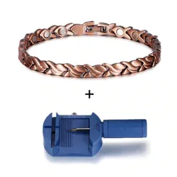 Bracelet en cuivre vintage - magnétique - santé - énergie - unisexe
