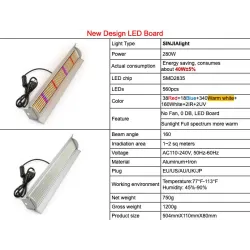 280W - 560 LED - växtljus - fullt spektrum - fyto lampa