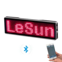 Digital LED badge - insignia - programmabile - scheda messaggi scorrevoli - Bluetooth