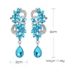 Fleurs en cristal - boucles d'oreilles luxueuses