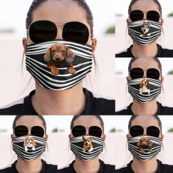 Maschera protettiva viso / bocca - riutilizzabile - stampa cani