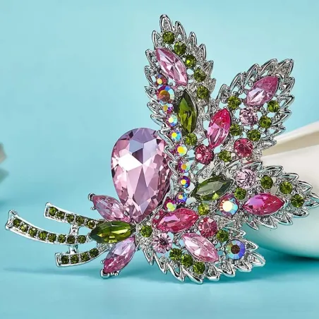 Kristallblomman bukett - brosch
