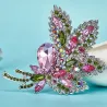 Bouquet de fleurs en cristal - broche