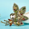 Bouquet de fleurs en cristal - broche