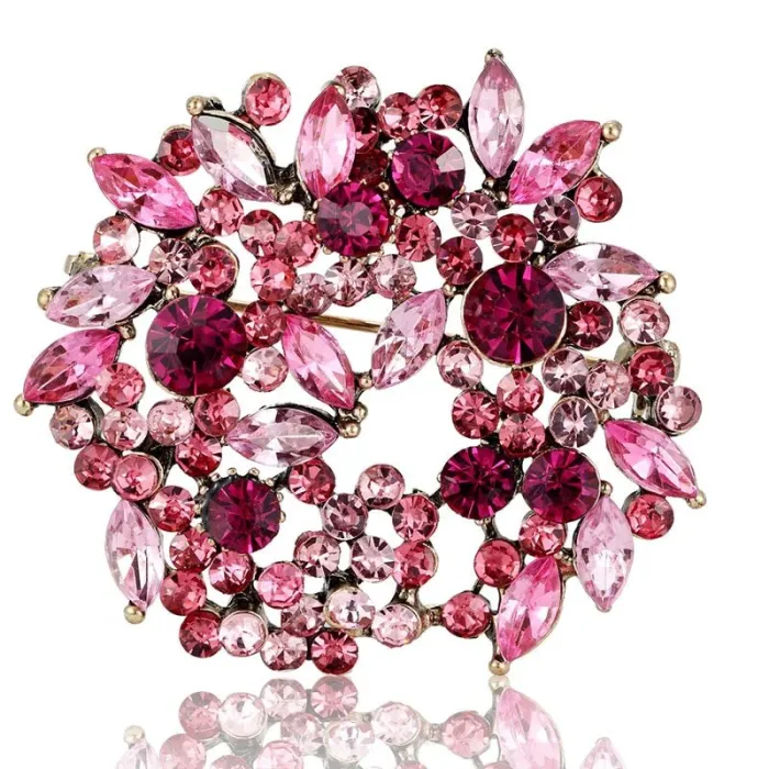 Fleurs de cristal - broche