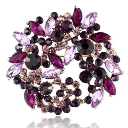Fleurs de cristal - broche